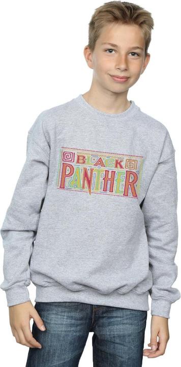Actual product image Boys Black Panther Tribal Logo Sweatshirt (152, 158)
