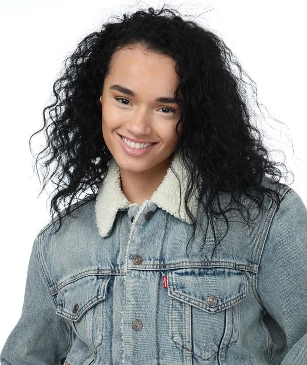 Actual product image Levis Womens/Ladies Ex-Boyfriend Sherpa Trucker Jacket (32 D)