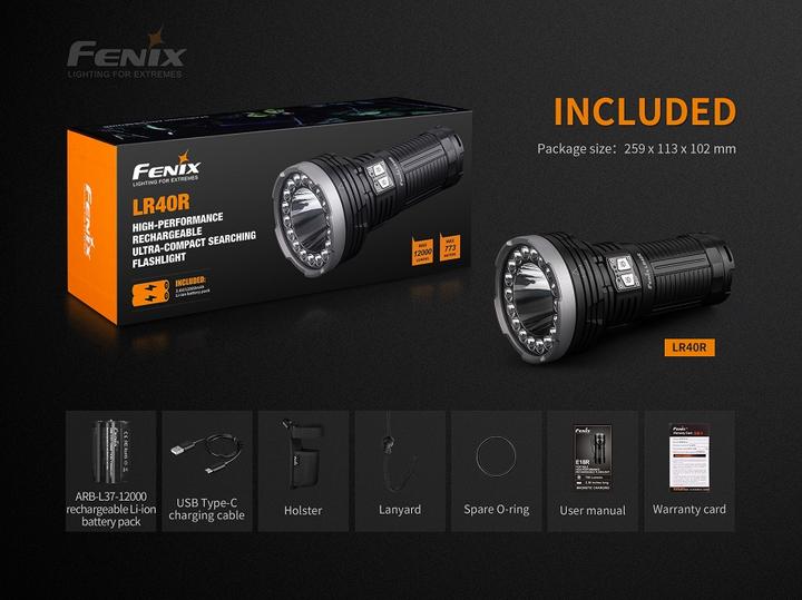 Actual product image Fenix LR40R (15.40 cm, 11000 lm)