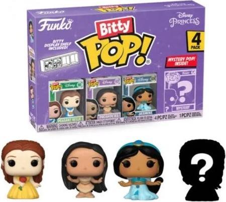 Actual product image Funko Disney Princesses pack 4 figurines Bitty POP! Vinyl Belle 2,5 cm