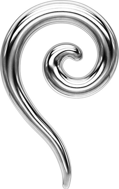 Actual product image Star Piercing Taper expansion spiral silver (without brass, Surgical steel 316L)