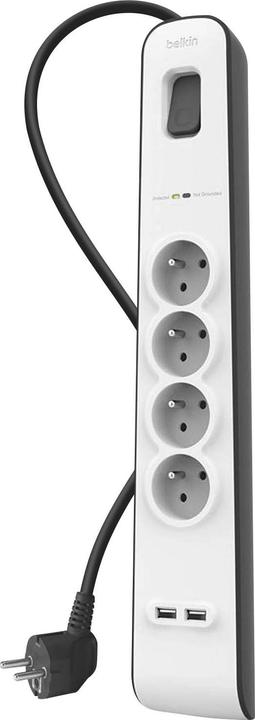 Image du produit Belkin BSV401CA2M Protection de tension, 4 sorties AC (4 x, PECO 7/5, 2 m)