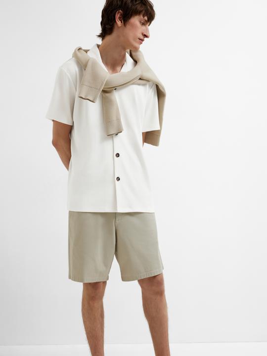 Actual product image Selected Homme Ribbed cuban collar short sleeve shirt (L)