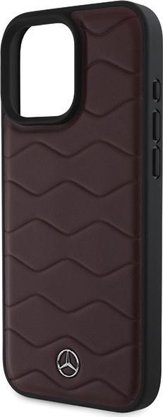 Actual product image Mercedes MEHCP16X23RWRSR iPhone 16 Pro Max 6.9" czerwony/red hardcase MB Waves Leather (Apple iPhone 16 Pro Max)