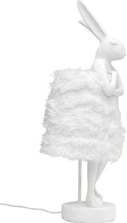Immagine prodotto Kare Design Lampada da tavolo Animal Rabbit Fur Bianco/Argento 68 cm (E14)