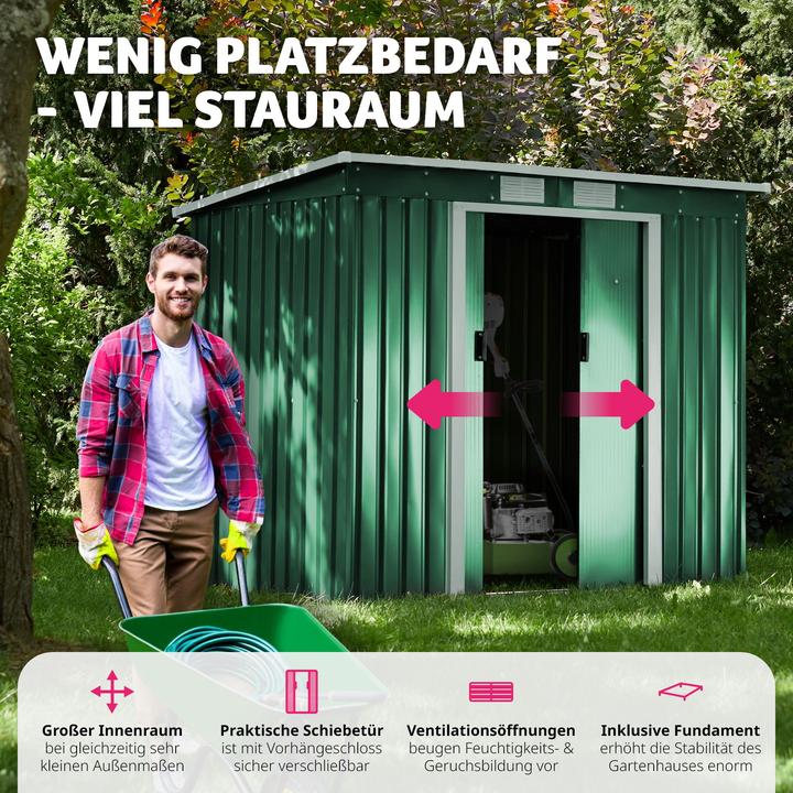 Immagine prodotto tectake Casetta da giardino con tetto inclinato