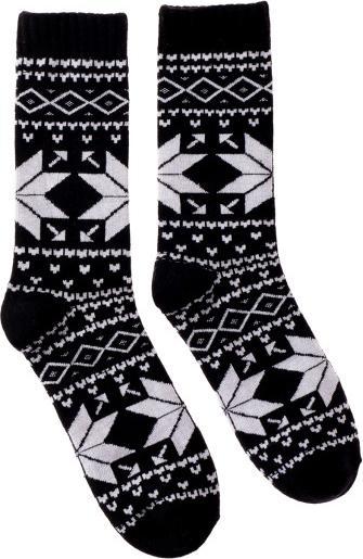 Immagine prodotto Snazzy Santa Calzini natalizi con fiocco di neve in lana nera 36-40 di (36 - 40)
