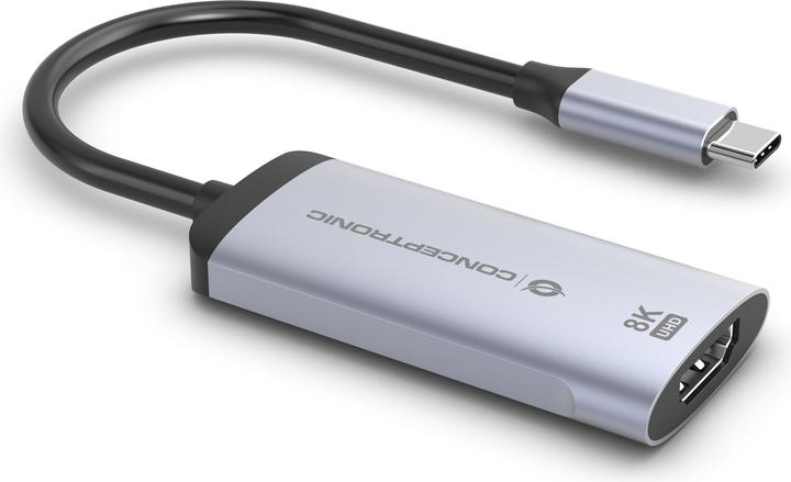 Productafbeelding Conceptronic Adapter USB-C -> 2.1 HDMI-adapter 8K 60Hz grijs (USB Type-C, HDMI, 3.02 cm)