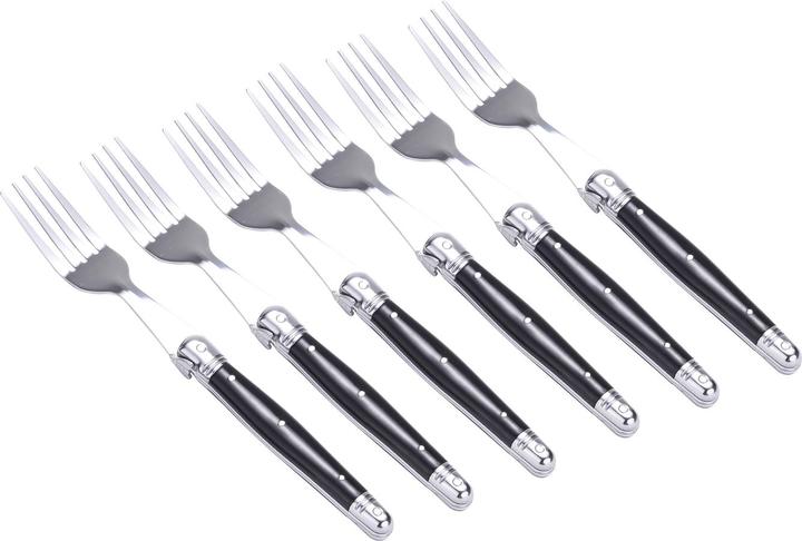 Actual product image Laguiole Cutlery set 24 pieces from the Black White Line (24 Piece, Cutlery set)