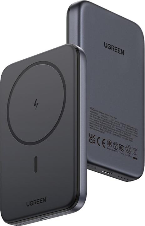 Produktbild Ugreen 10000mah Magnetic Wireless Power Bank Space Grey Powerbank - Gr - 10000 mAh (10000 mAh, 20 W, 20 Wh)