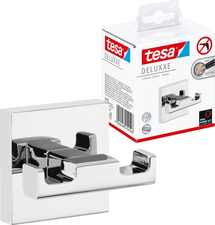 Actual product image tesa DELUXXE Bathrobe hook incl. adhesive solution without drilling