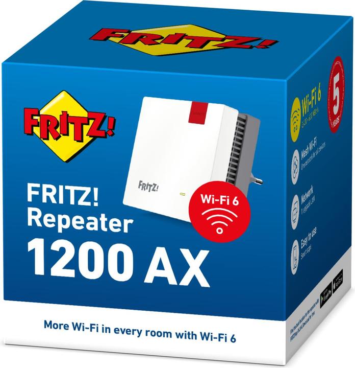 Image du produit AVM FRITZ!Repeater 1200 AX International (2400 Mbit/s, 600 Mbit/s)