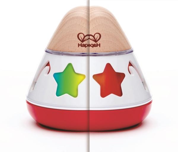 Actual product image Hape Music spinning top
