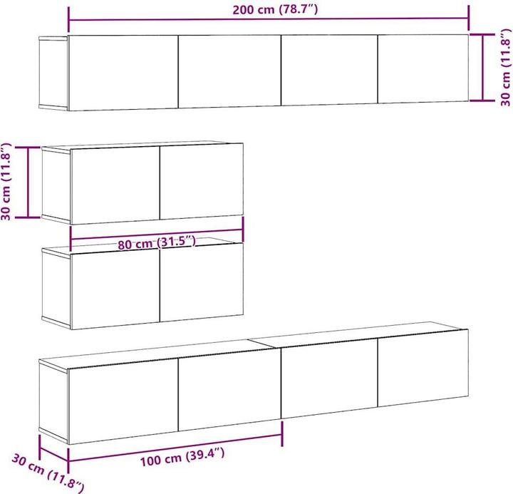Actual product image VidaXL Arjun (100 x 30 x 30 cm)