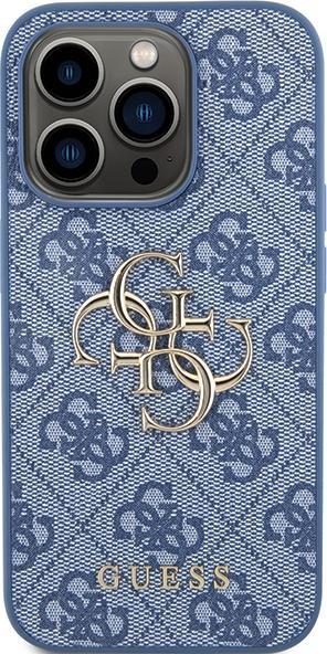 Image du produit Guess GUHCP15L4GMGBL iPhone 15 Pro 6.1" niebieski/blue hardcase 4G Big Metal Logo (Apple iPhone 15 Pro)