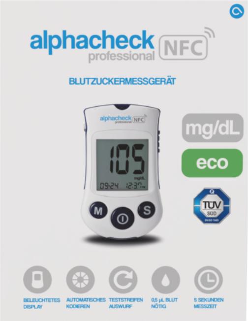 Produktbild Alphacheck professional Blutzuckermessgerät einzeln eco mmol/l (Blutzuckermessgerät)
