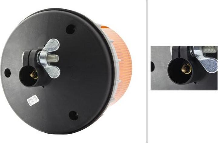 Actual product image Hella Flashing beacons K-LED 1.2 Rorstutzen yellow