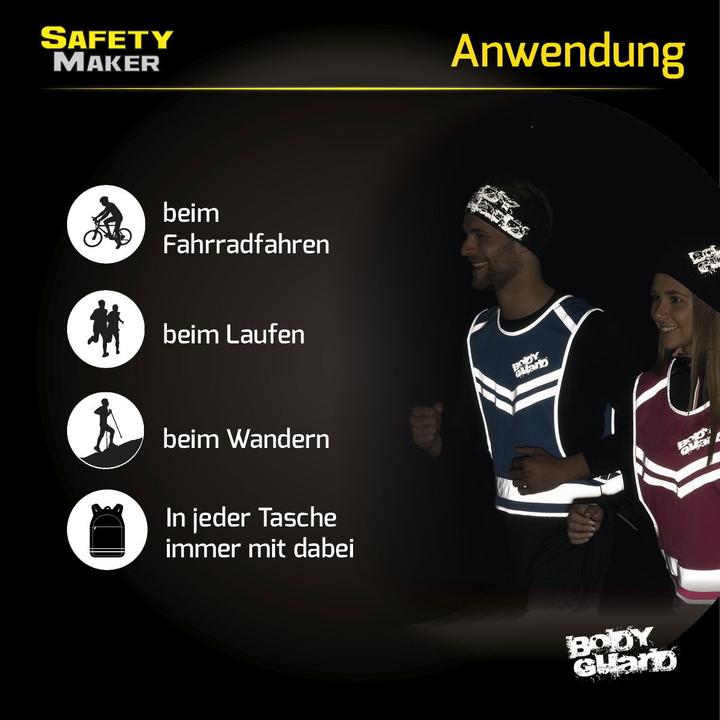 Actual product image SafetyMaker Running vest with reflector blue size L/XL (L, XL)