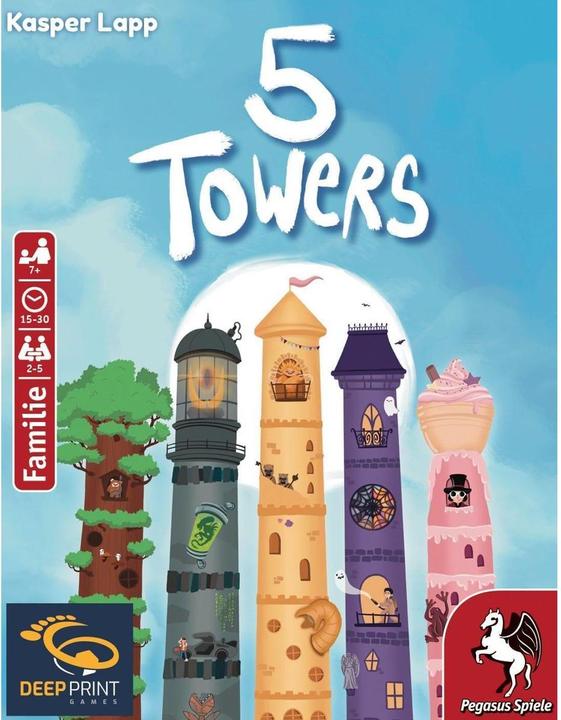 Image du produit Pegasus 5 Towers, jeu de cartes, pour 2-5 joueurs, à partir de 7 ans (édition allemande) (Allemand)