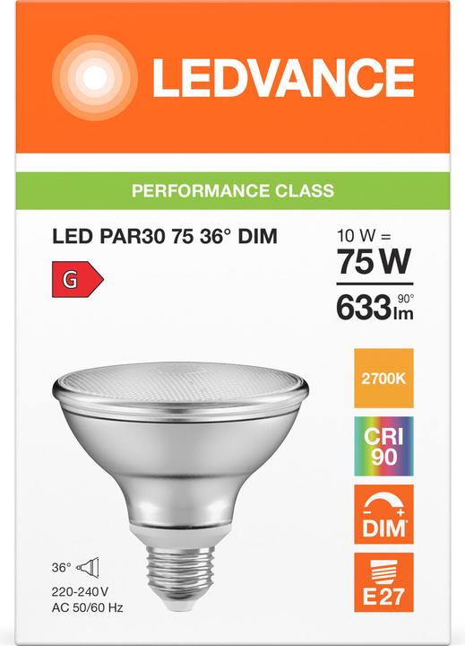 Immagine prodotto Ledvance Lampada a LED con riflettore (E27, 10 W, 633 lm, 6 x, G)