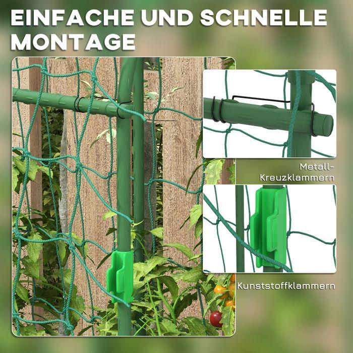 Actual product image Swisshandel24 Trellis, adjustable trellis, with net, for garden, balcony, steel, green, 43 x 182 x 183 cm (182 cm, 43 cm)