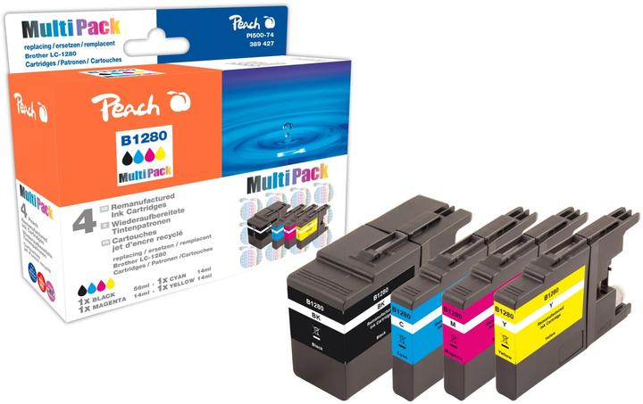 Image du produit Peach Encre Brother LC-1280 Combi Pack, capacité d'impression pages (M, C, Y, CF)