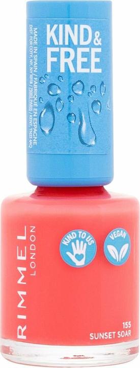 Actual product image Rimmel London RIMMEL Kind & Free Clean Nail Polish lakier do paznokci 155 Sunset Soar 8ml (155 Sunset Soar, Colour paint)