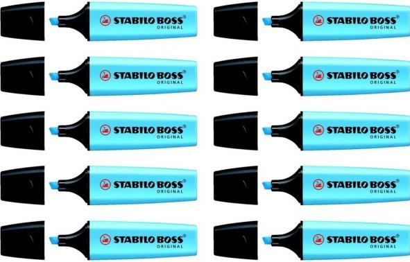 Produktbild STABILO Leuchtmarker blau, 10er Karton (Blau, 5 mm, 10 x)