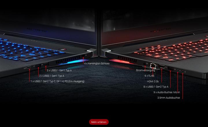 Actual product image ASUS ROG Zephyrus S GX502GW-ES004T (15.60", Intel Core i7-9750H, 16 GB, 512 GB, CH)