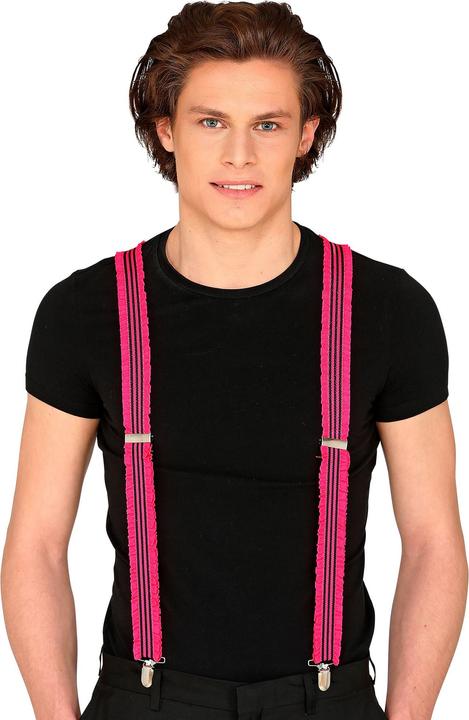 Actual product image Widmann Neon Pinke Hosenträger Mit Rüschen