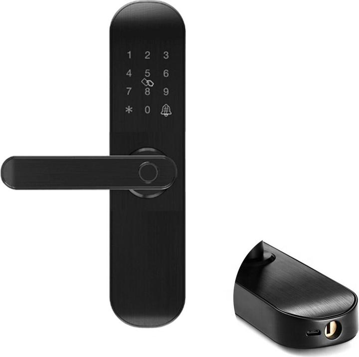 Produktbild PNI Yala Smart Hotelzugang SafeHome PTY500BL WiFi, links, Zugang mit Fingerabdruck, Code, Karte, Sch (Fingerabdruck, Schlüssel, Schlüsselkarte)