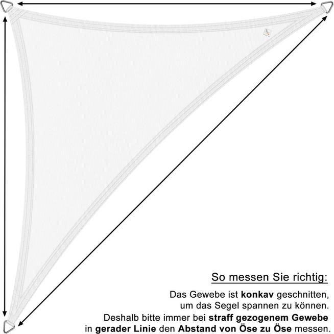 Actual product image Swisshandel24 Sun sail waterproof triangle with right angle (3 x 3 x 4.2 m)