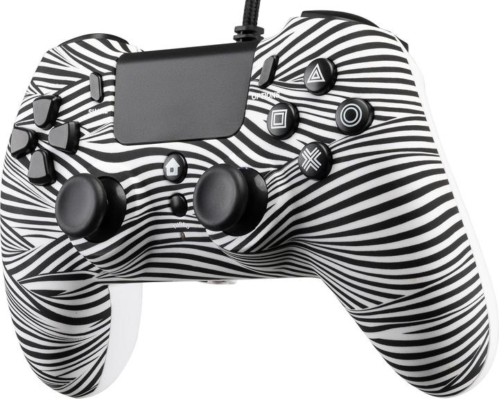 Image du produit Qubick Manette filaire Noir Blanc (PS4) (PS4, PC)