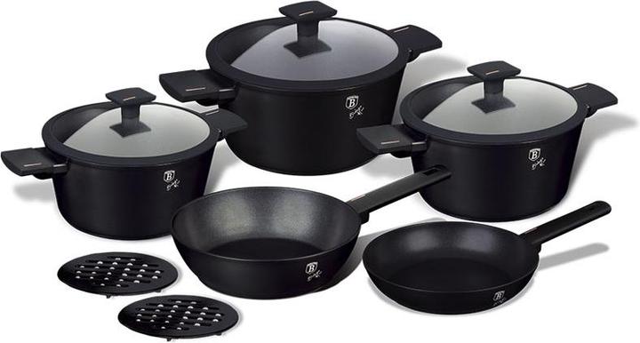 Immagine prodotto BerlingerHaus Haus 10-teiliges Kochgeschirr-Set Monaco Collection (Set di pentole e padelle da cucina, Alluminio)