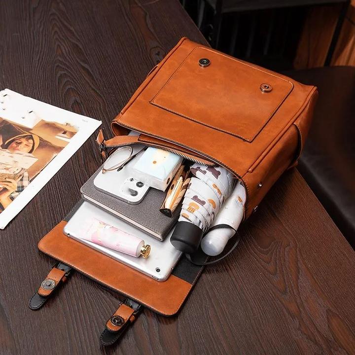 Image du produit PhoneLook Sac à main / sac à dos fashion retro cuir vintage pour tablette, livre, caméra Noir (Sac à dos photo)