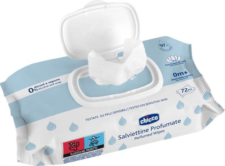 Immagine prodotto Chicco Salviette per la pulizia, con coperchio ribaltabile, 72 pezzi - 0m+ (72 Pezzo/i)