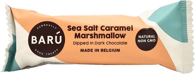 Produktbild BARÙ Marshmallow-Riegel Zartbitterschokolade und Meersalz-Karamell (30 g)