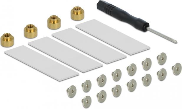 Produktbild Delock PCI Express 4.0 x16 Karte zu 4 x intern NVMe M.2 Key M mit Kühlkörper und Lüfter