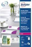 Actual product image Avery Dennison Quick&Clean - White - 99 x 210 mm - 220 g/m² - 75 card(s) (25 sheets x 3) business cards (220 g/m², 75 x, A4)