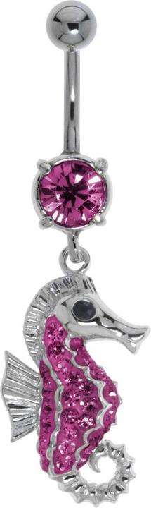 Bijouteria Bauchpiercing (Chirurgenstahl 316L, Kristall, Messing rhodiniert)