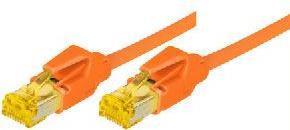 Productafbeelding Tecline Patchkabel S/FTP, PiMF, Cat 6a, oranje, 1,5 m Voor 10 Gigabit/s, halogeenvrij, met Draka kabel en (S/FTP, CAT6a, 1.50 m)