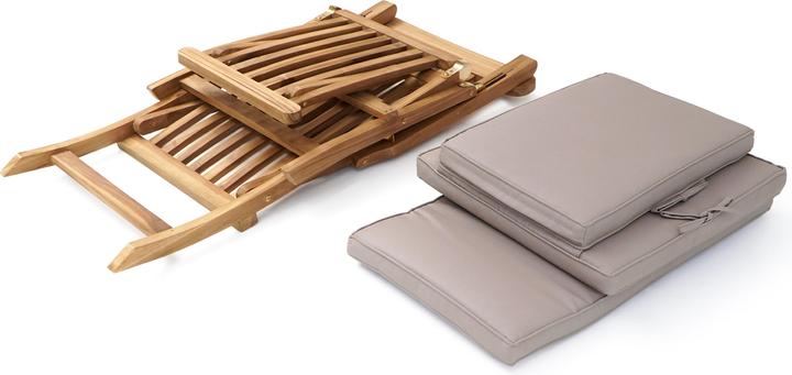 Produktbild Axi Costa Deckchair Liegestuhl aus Teakholz mit Kissen (170.60 cm)