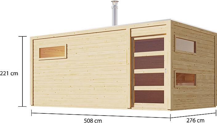 Actual product image Karibu 38 mm sauna house Hygge