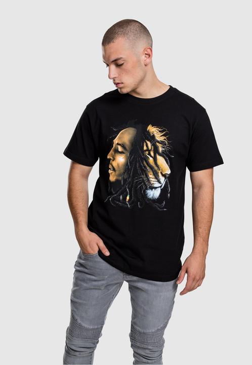 Immagine prodotto Mister Tee Maglietta con la faccia da leone di Bob Marley (S)
