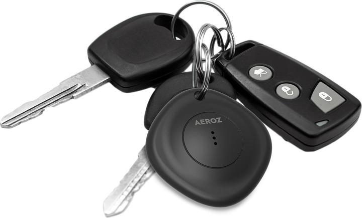 Aeroz TAG-1000 Black (1-pack) Key finder for use with iPhone - Works with Apple Find My app