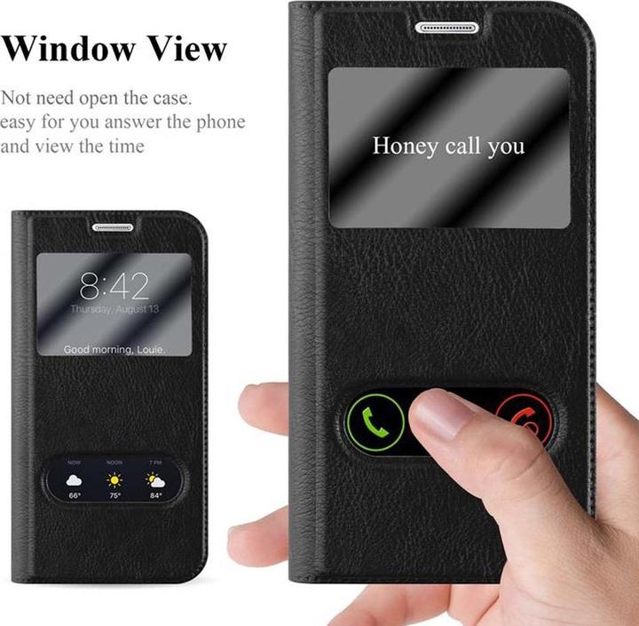 Actual product image Cadorabo Book with View double window cover (Samsung Galaxy S6 Edge+)
