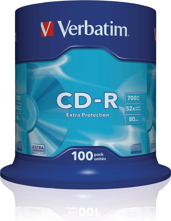 Image du produit Verbatim CD-R 52x, 700MB, 100 broches (100 x)