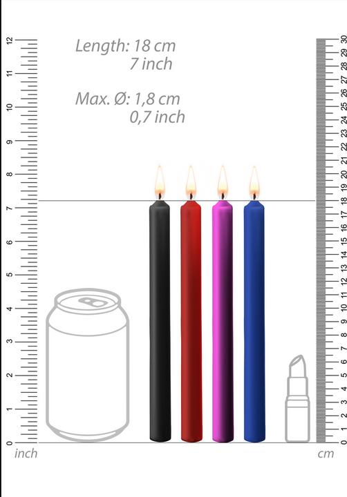 Produktbild Ouch! Teasing Wax Candles Large - Parafin - 4-pack - Mixed Colors