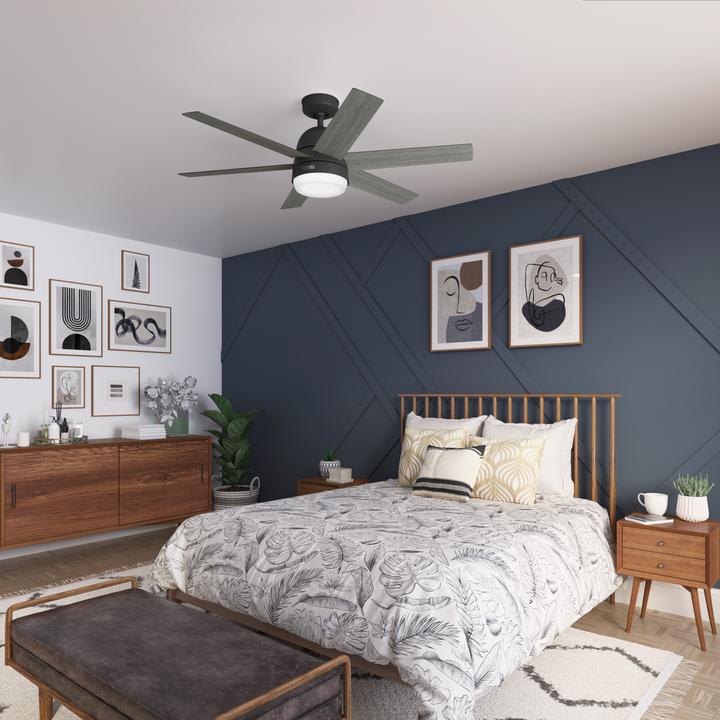 Image du produit Hunter Fans DC Deckenventilator Arete Schwarz mit Licht & Fernbedienung (42.70 dB)