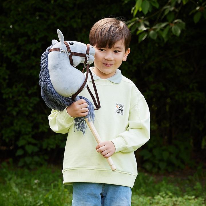 Actual product image No Name Horse on a stick HOPPIHORSE hobby horse A4 grey